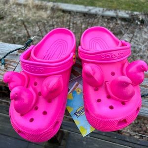 Crocs peeps sandals pink peeps crocs woman’s 10 men’s 8 nwt new
